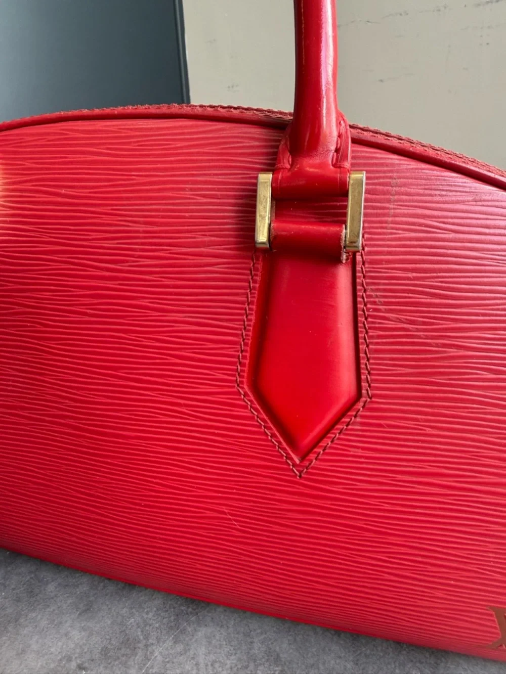 Louis Vuitton w COA Jasmin Red Epi Leather Satchel